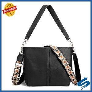 Vegan Leather Hobo Crossbody Bag Convertible Tote Minimalist Chic Everyday Purse